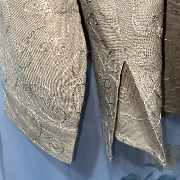 MIRASOL EMBROID. LINEN/RAYON BUTTON DWN SHIRT SZ M - Picture 6 of 14